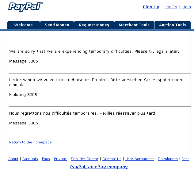 PayPal offline