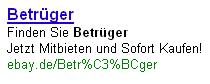 Betrüger bei eBay