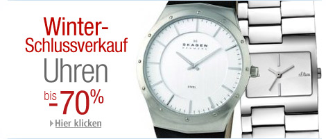 Winterschlussverkauf bei Uhren: Viele Modelle stark reduziert!