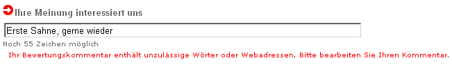 eBay-Bewertung Erste Sahne, gerne wieder