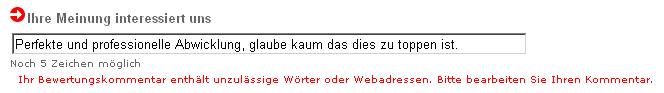 eBay-Bewertung Perfekte und professionelle Abwicklung, glaube kaum das dies zu toppen ist.