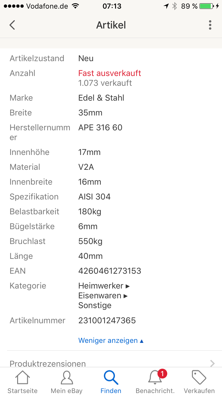 Mobil, Artikelmerkmale, GTIN. Warum verkackt ihr so planvoll eure Chancen?