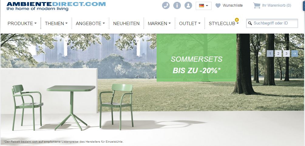 Was ist da los bei ambientedirect.com aus München