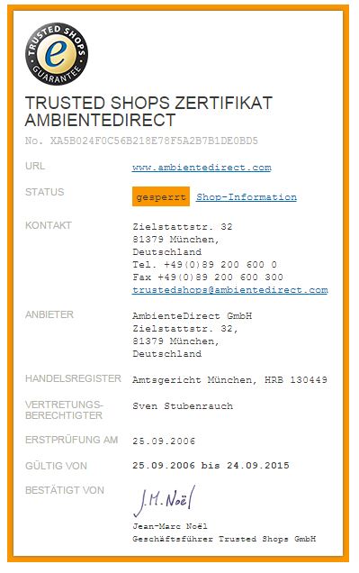 Was ist da los bei ambientedirect.com aus München