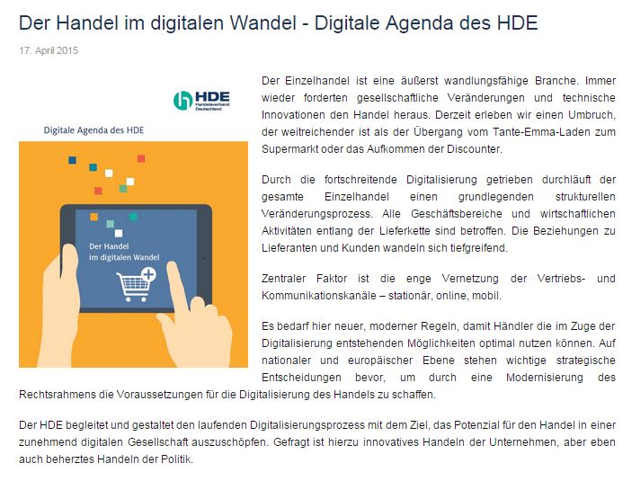 Jede Hinterhofbude kann mehr online als der HDE