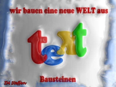 Welt aus Textbausteinen