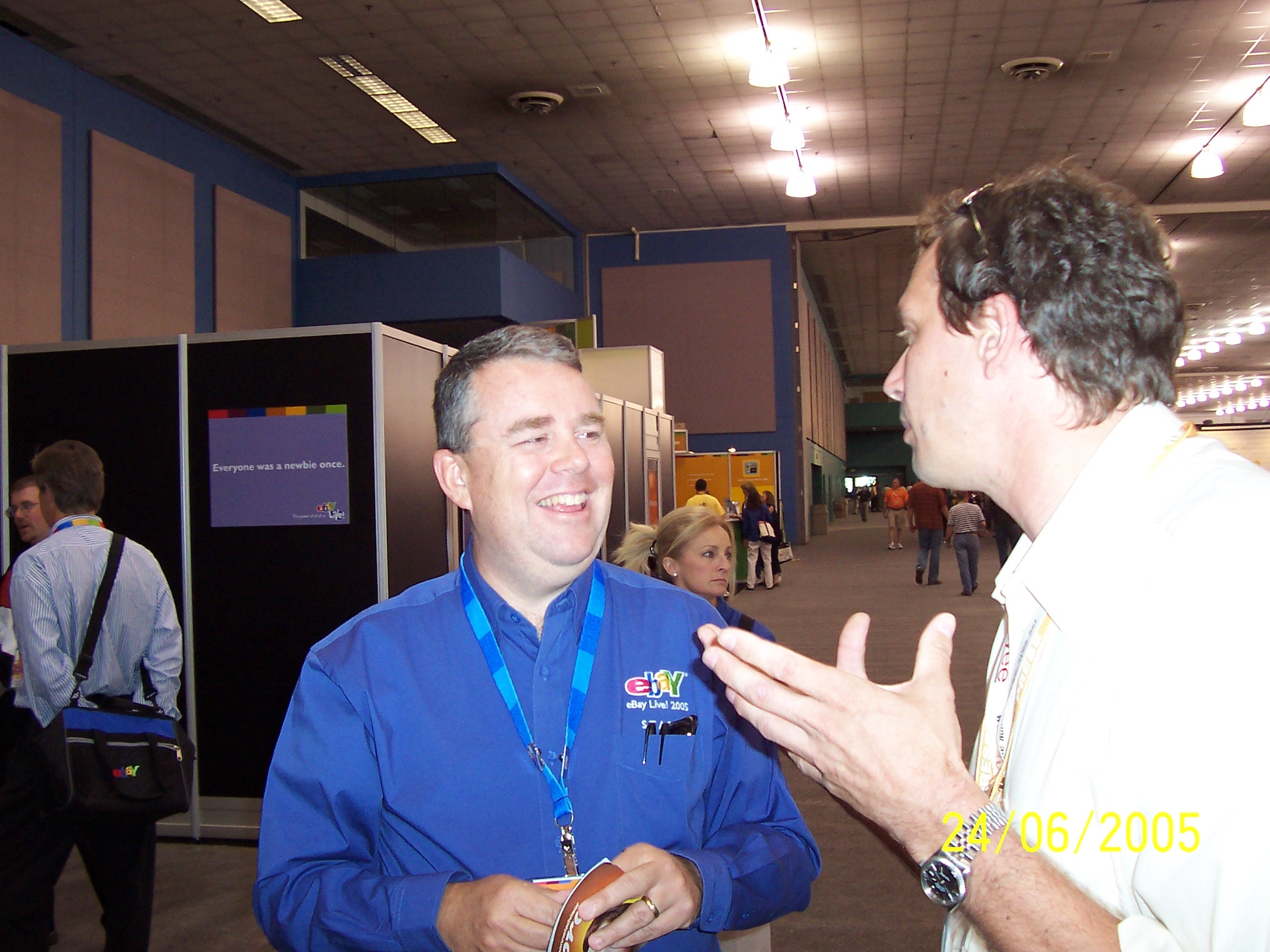 Bill Cobb, Chef von eBay Nordamerika, mit Frank Langel (Ayee)