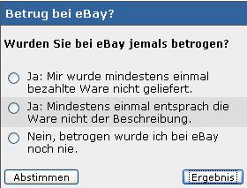 Wurden Sie bei eBay jemals betrogen?