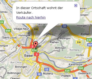 ricardo.ch integriert Google Maps