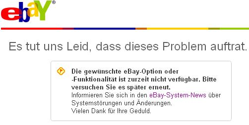 eBay-Störung