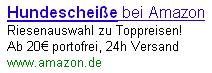 Hundescheiße bei Amazon