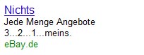 Nichts bei eBay