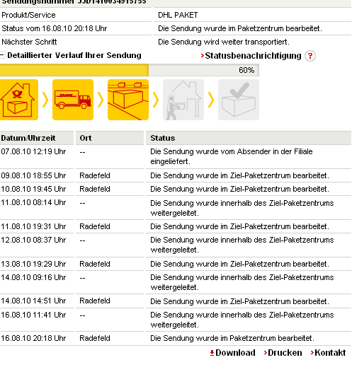 DHL-Paketverfolgung