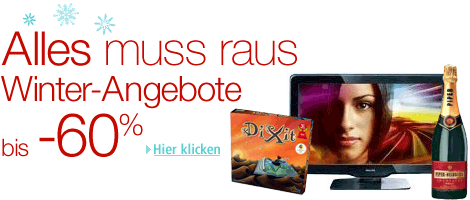 Winter-Angebote mit bis zu 60 Prozent Nachlass
