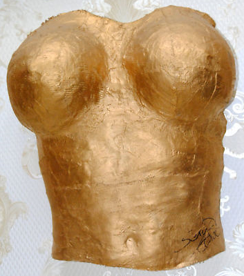 SEXY CORA - originaler Gipsabdruck mit Autogramm