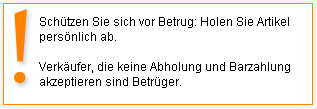 Betrugs-Warnung bei eBay-Kleinanzeigen