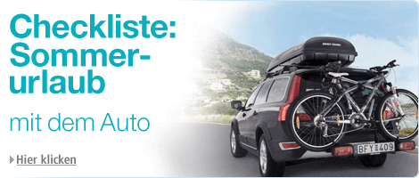 Checkliste für den Sommerurlaub mit dem Auto
