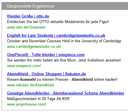 Werbung auf eBay