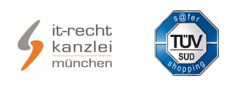 IT-Recht Kanzlei mit dem TÜV SÜD Gütesiegel s@fer-shopping