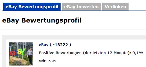 eBay Bewertungsprofil