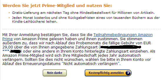 Amazon Prime kostenpflichtig anmelden