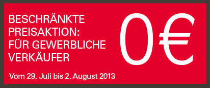Preisaktion für gewerbliche Verkäufer