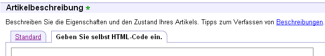 Anticopy online bei eBay einfügen