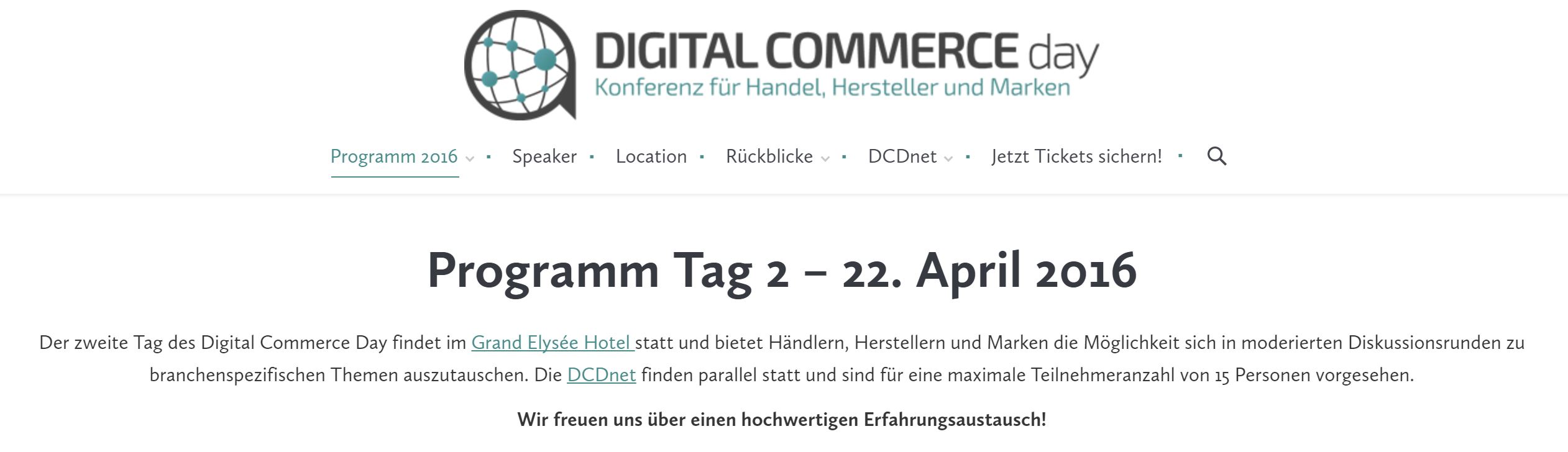 Workshops und so? Brauche ich das? Der DCD in Hamburg am 21/22.04