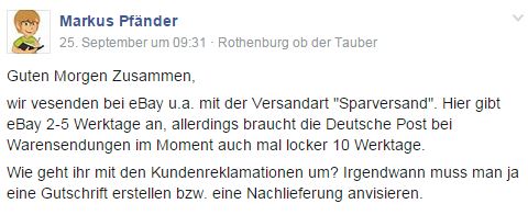 Was ist denn nun ein fristgemäßer Versand?