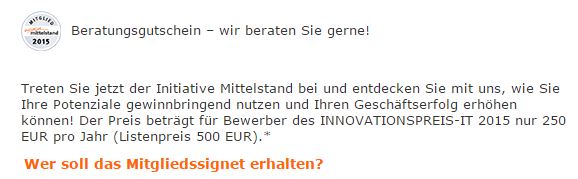 Unseriös: Initiative Mittelstand vom Huber Verlag?
