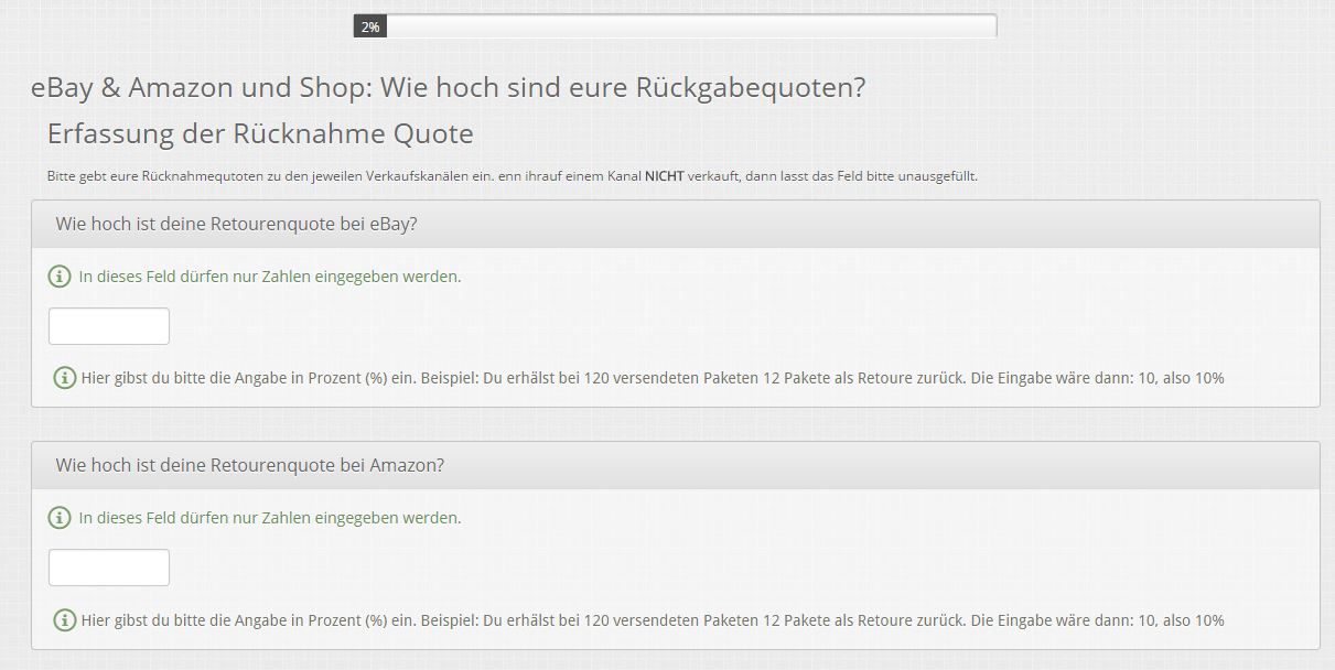 Umfrage zur Retourenquote