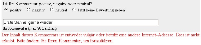 Vulgäre Bewertung