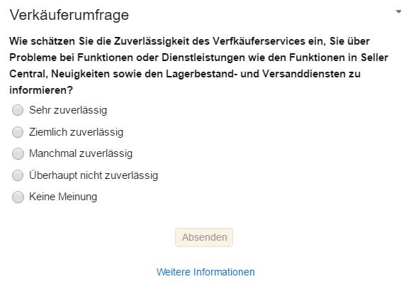 Amazon Umfrage