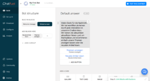 wortfilter.de Chatbot mit Chatfuel - Default answer