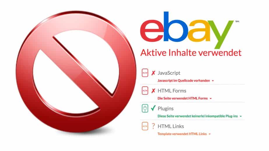 Reminder eBay aktive Inhalte & mobile Optimierung wortfilter.de