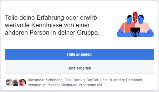 Anleitung Facebook Mentoring Programm in der Wortfilter Facebook Gruppe